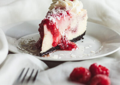 Cheesecakes To Ship White Chocolate Raspberry Slice 1