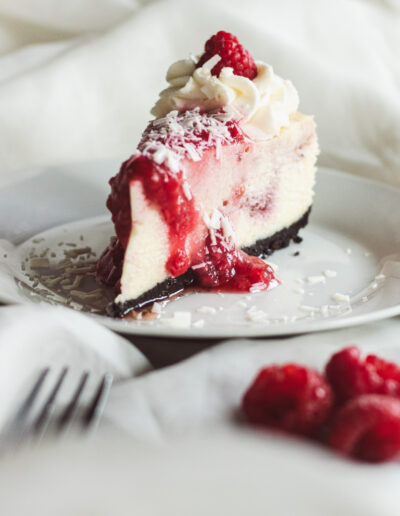 Cheesecakes To Ship White Chocolate Raspberry Slice 1